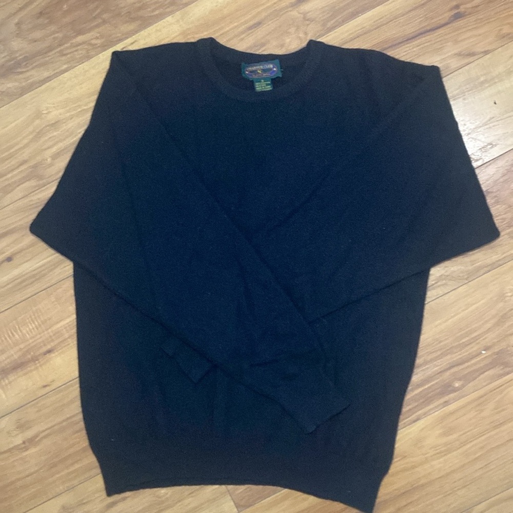 VTG vintage Charter Club 100% Cashmere Black Sweater Women’s Small